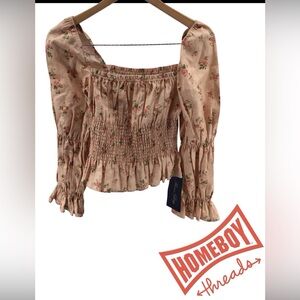 Reformation Floral Blouse - Pink